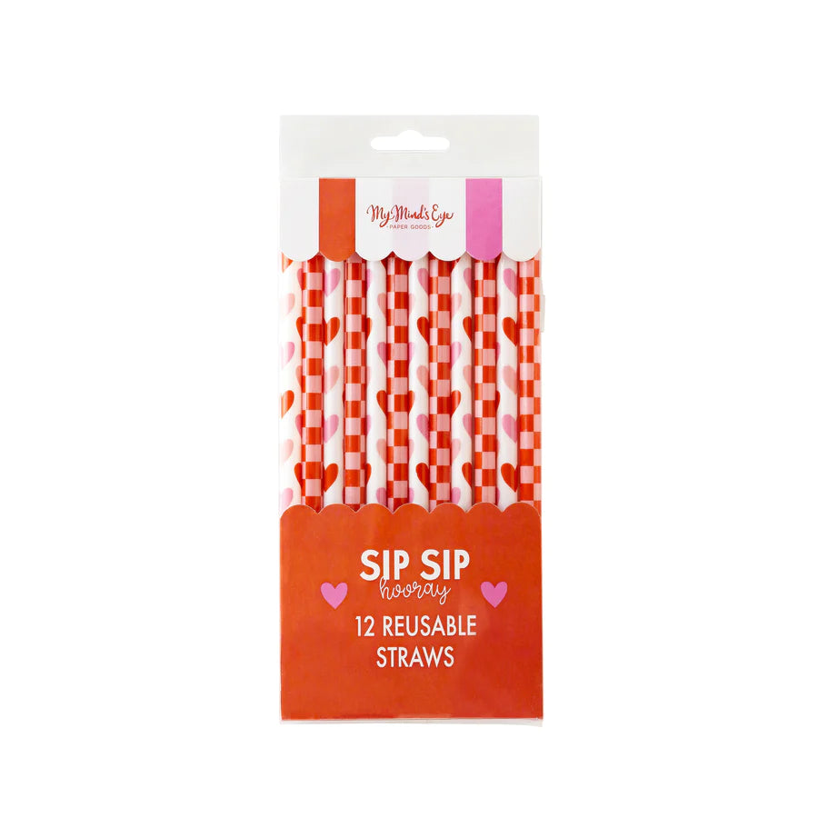 HEART YOU REUSABLE STRAWS