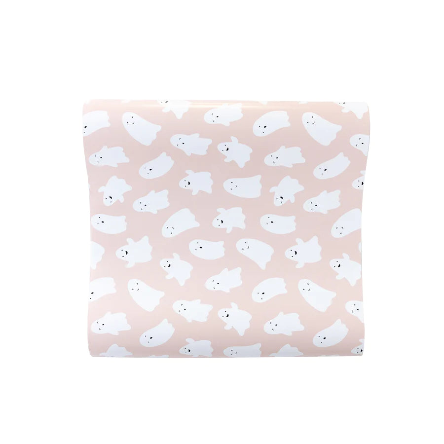 PINK GHOSTS PAPER TABLE RUNNER