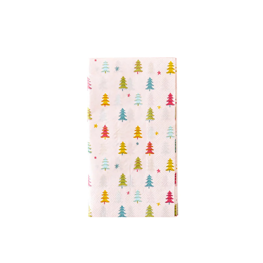 Bright Holiday Trees Dinner Napkin