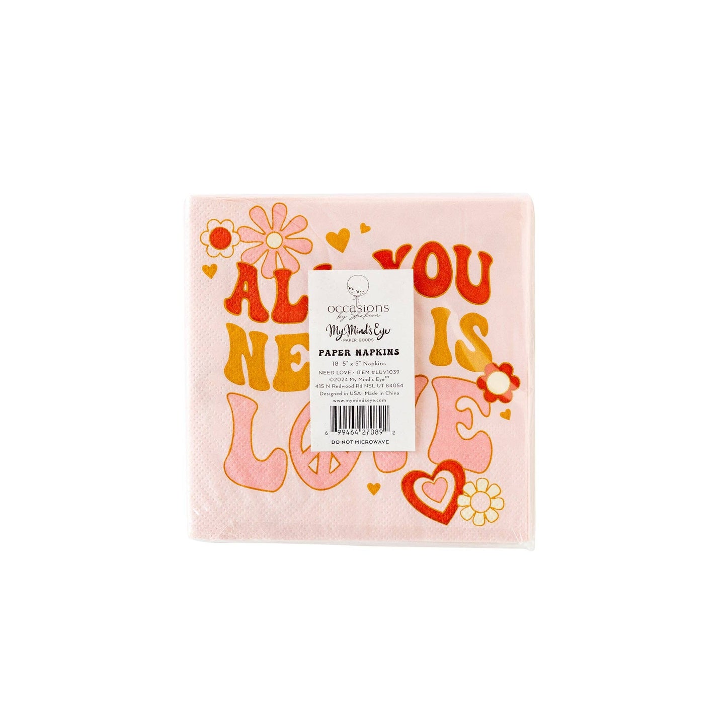 Occasions by Shakira - All you Need is Love Napkin