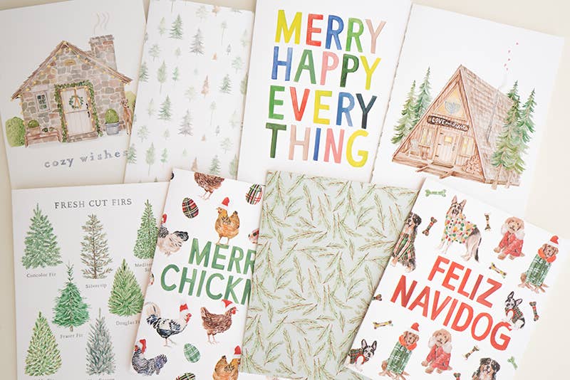 Merry Chickmas Chicken Greeting Card