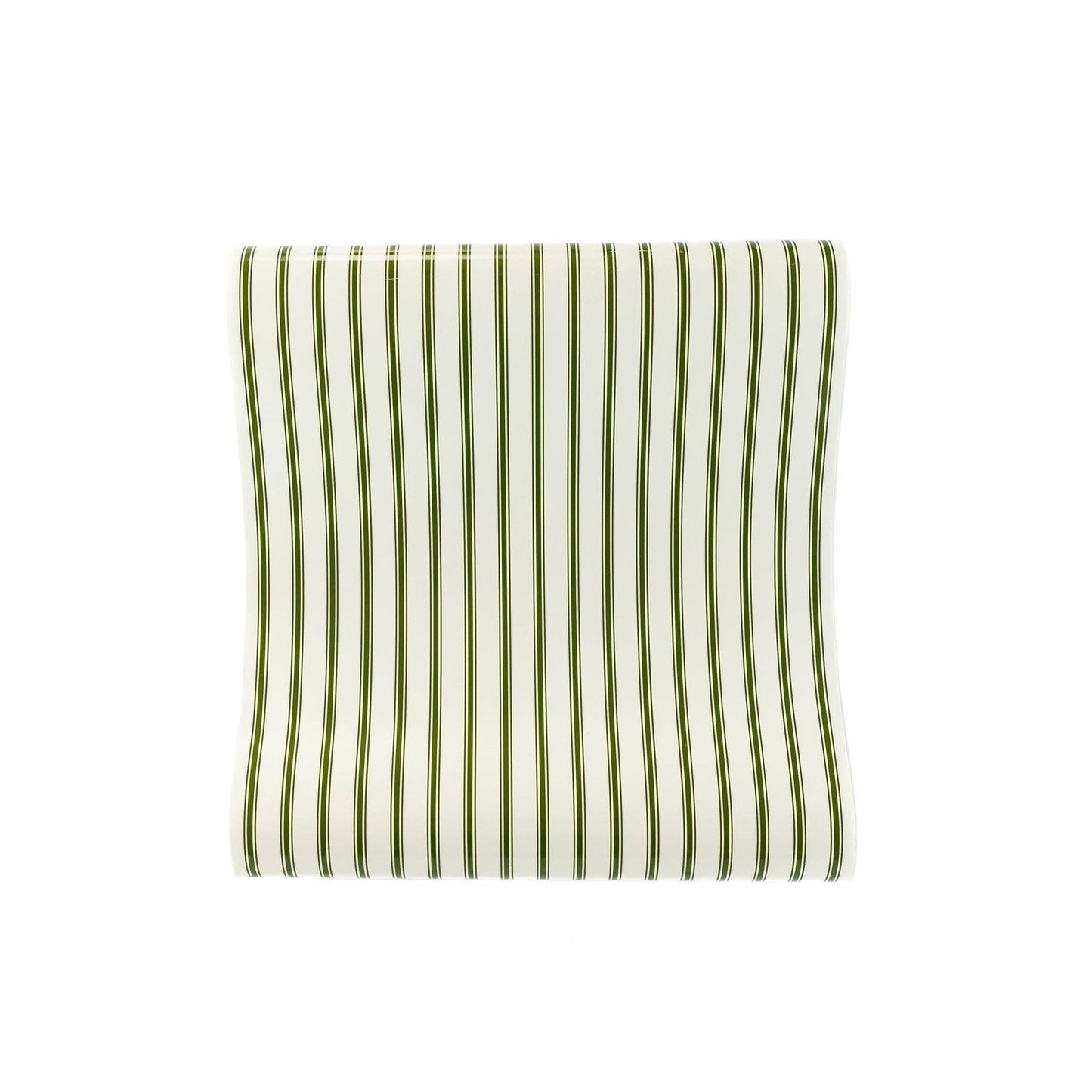 Green Ticking Paper Table Runner