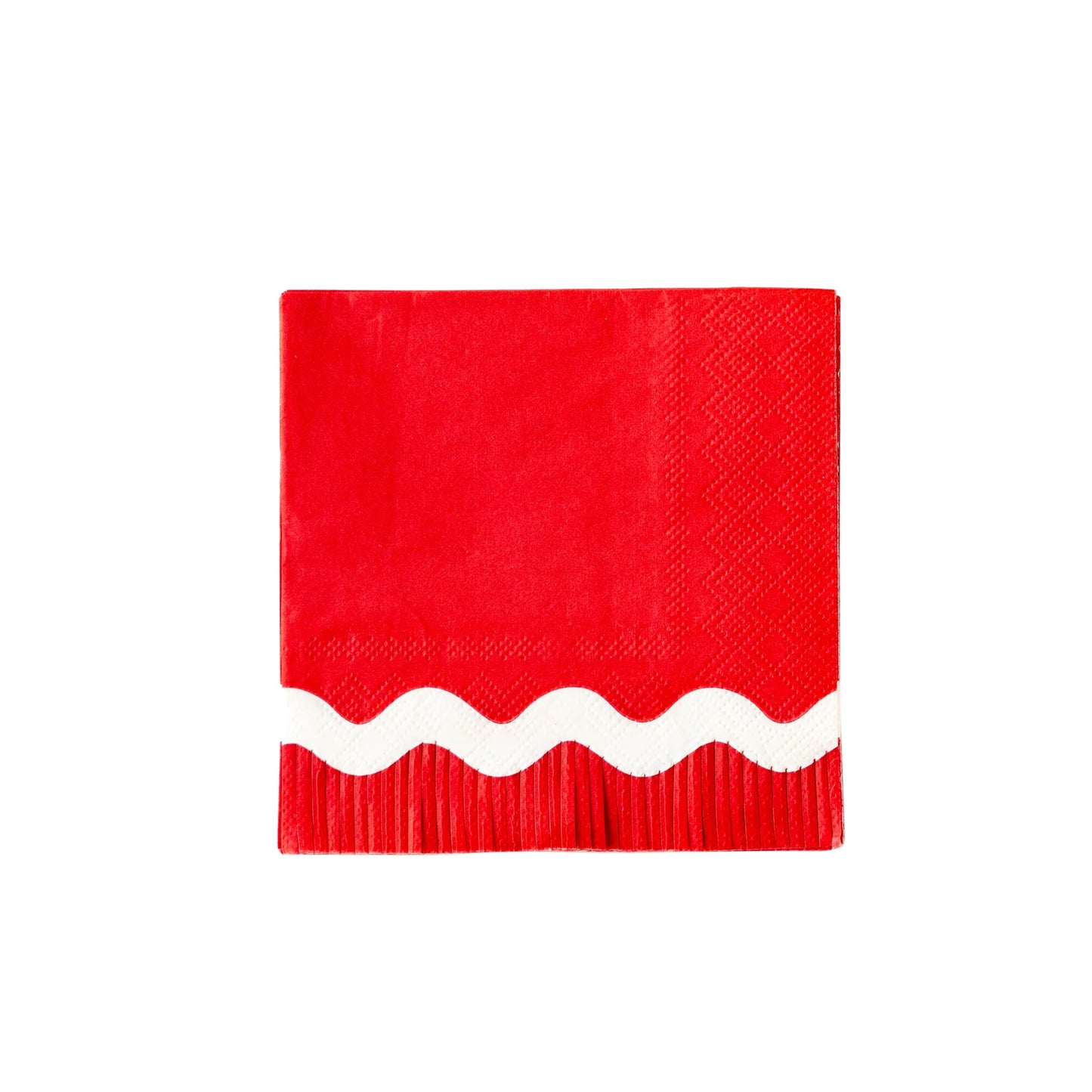 Believe Ric Rac Fringe Cocktail Paper Napkin