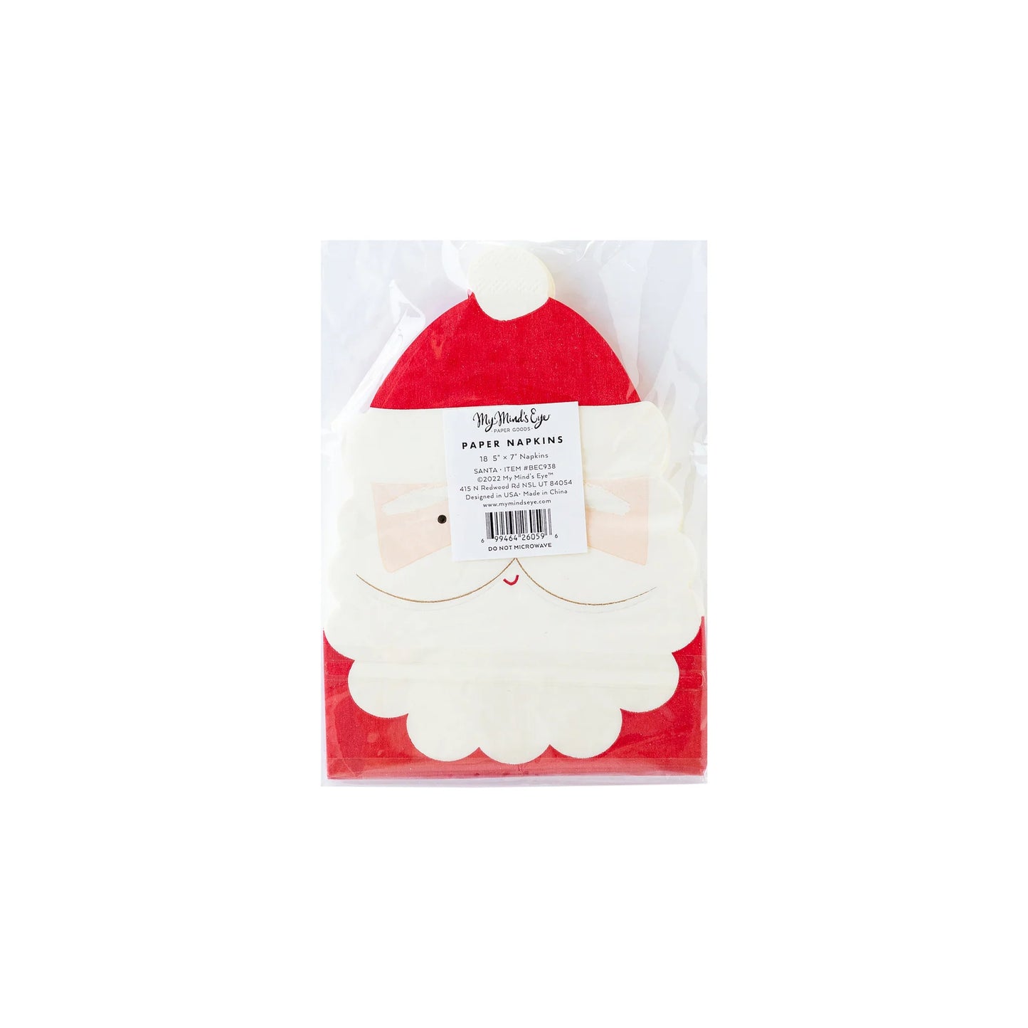 Believe Santa Face Shaped Guest Napkin