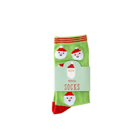 Whimsy Santa Scatter Santa Socks: Child Medium