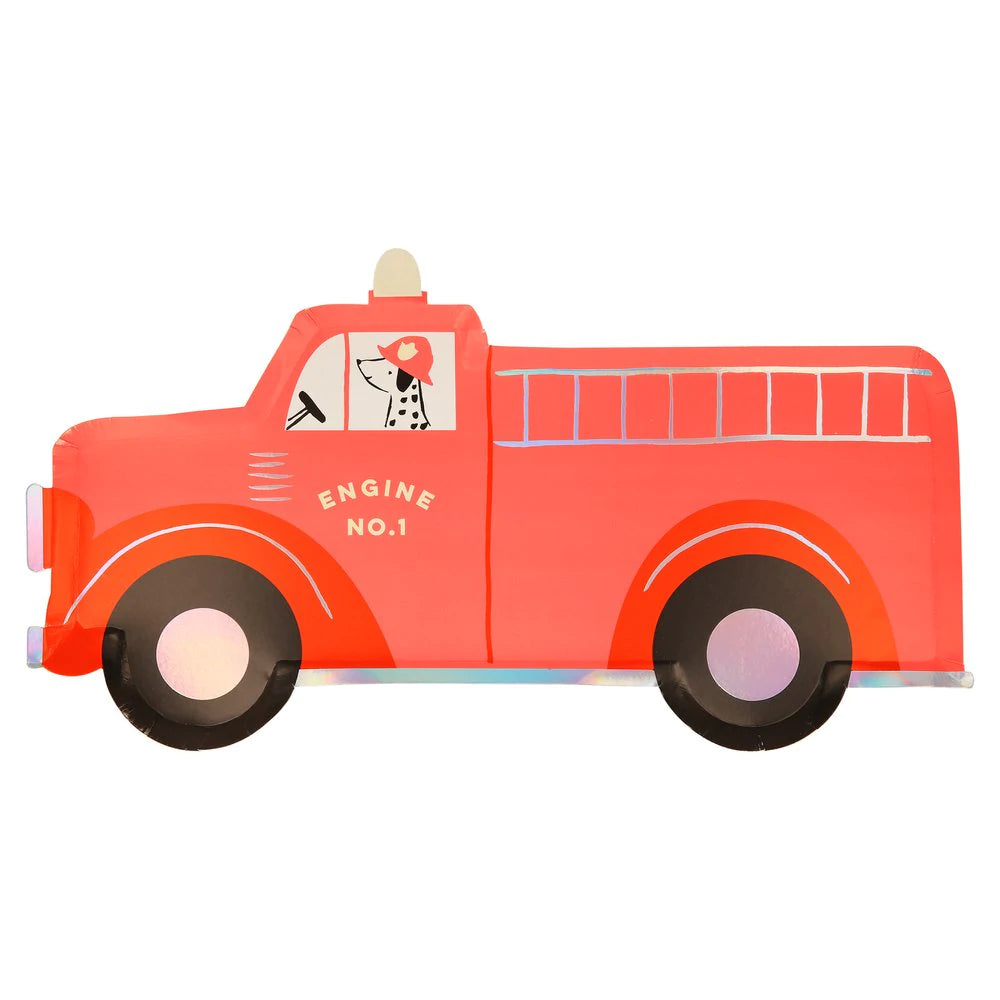 Fire Truck Plates (x 8)