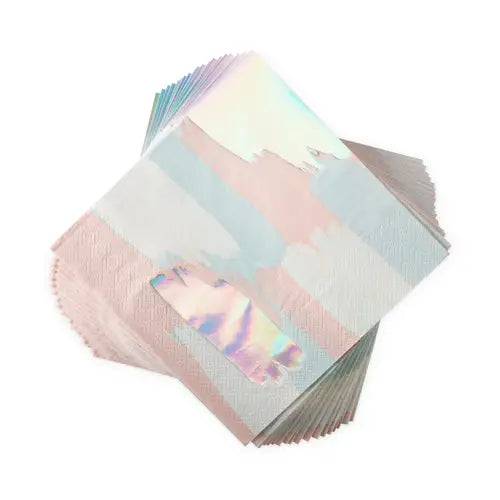 Brushstroke Shimmer Dinner Napkin