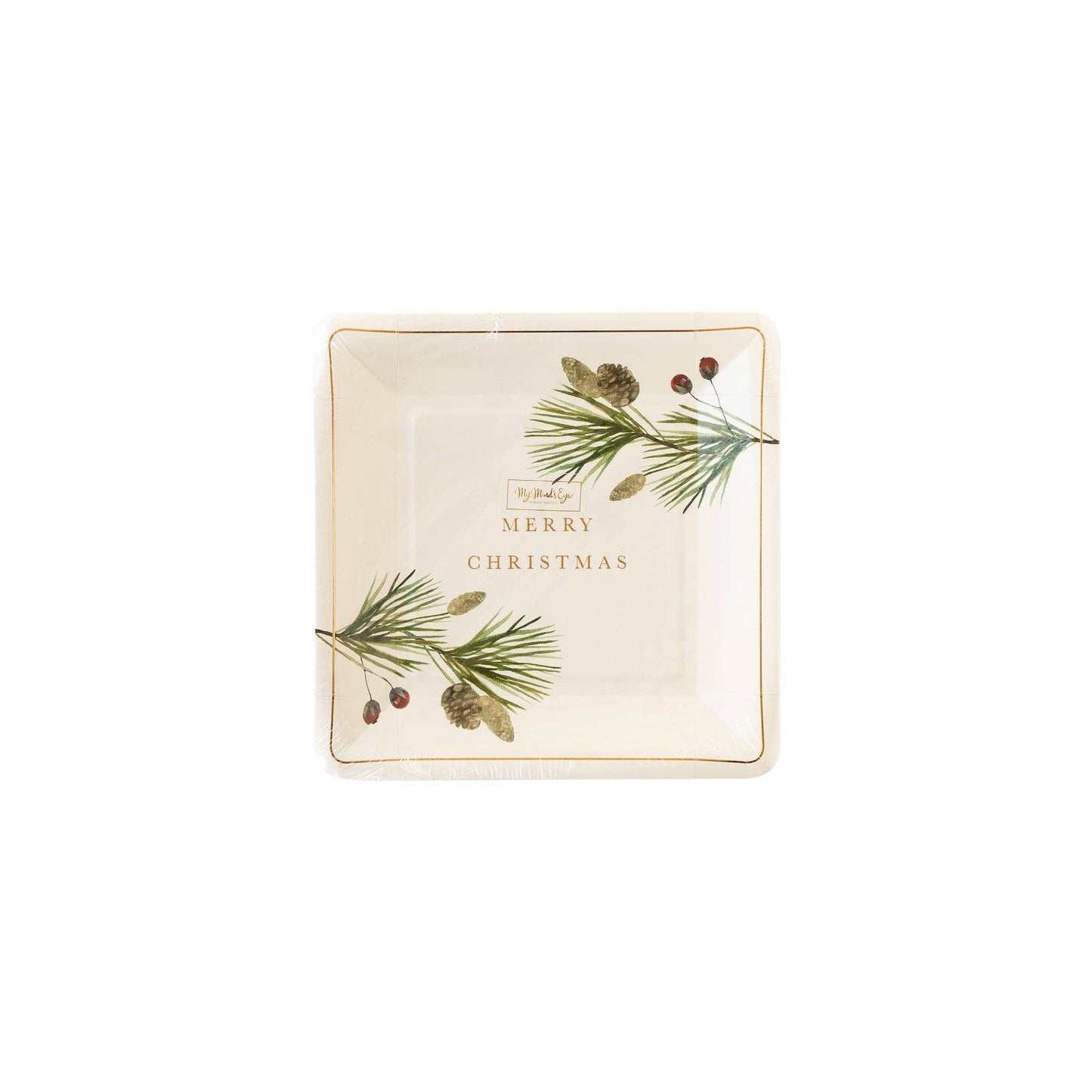 Botanical Merry Christmas Solstice Plate