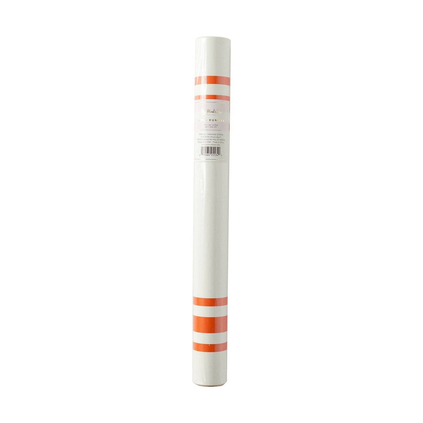 THP920 - Harvest Rust Striped Paper Table Runner