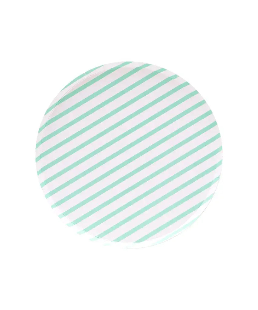 Mint Striped Plate