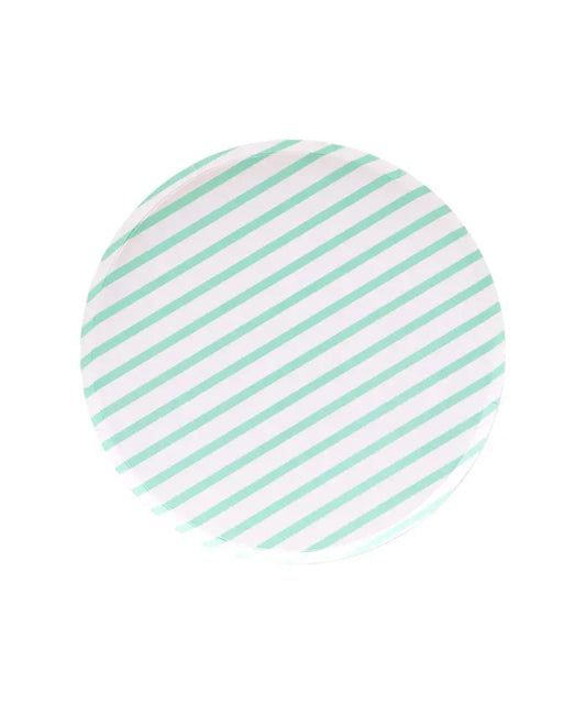 Mint Striped Plate