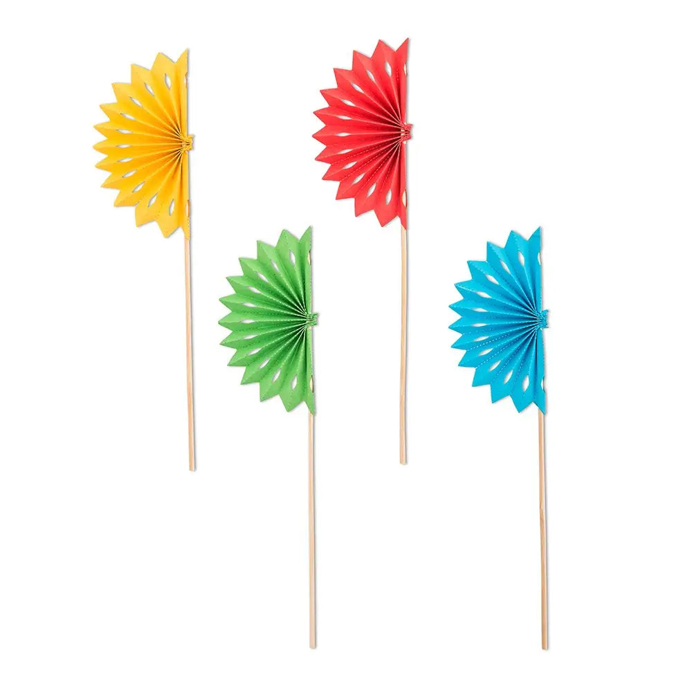 Paper & Wood Drink Swizzle Sticks - Fiesta Party - Set Of 8