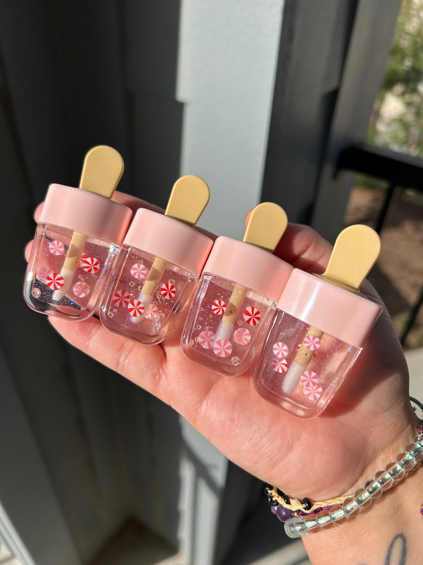 Candy Cane Christmas Sparkle Lip Gloss