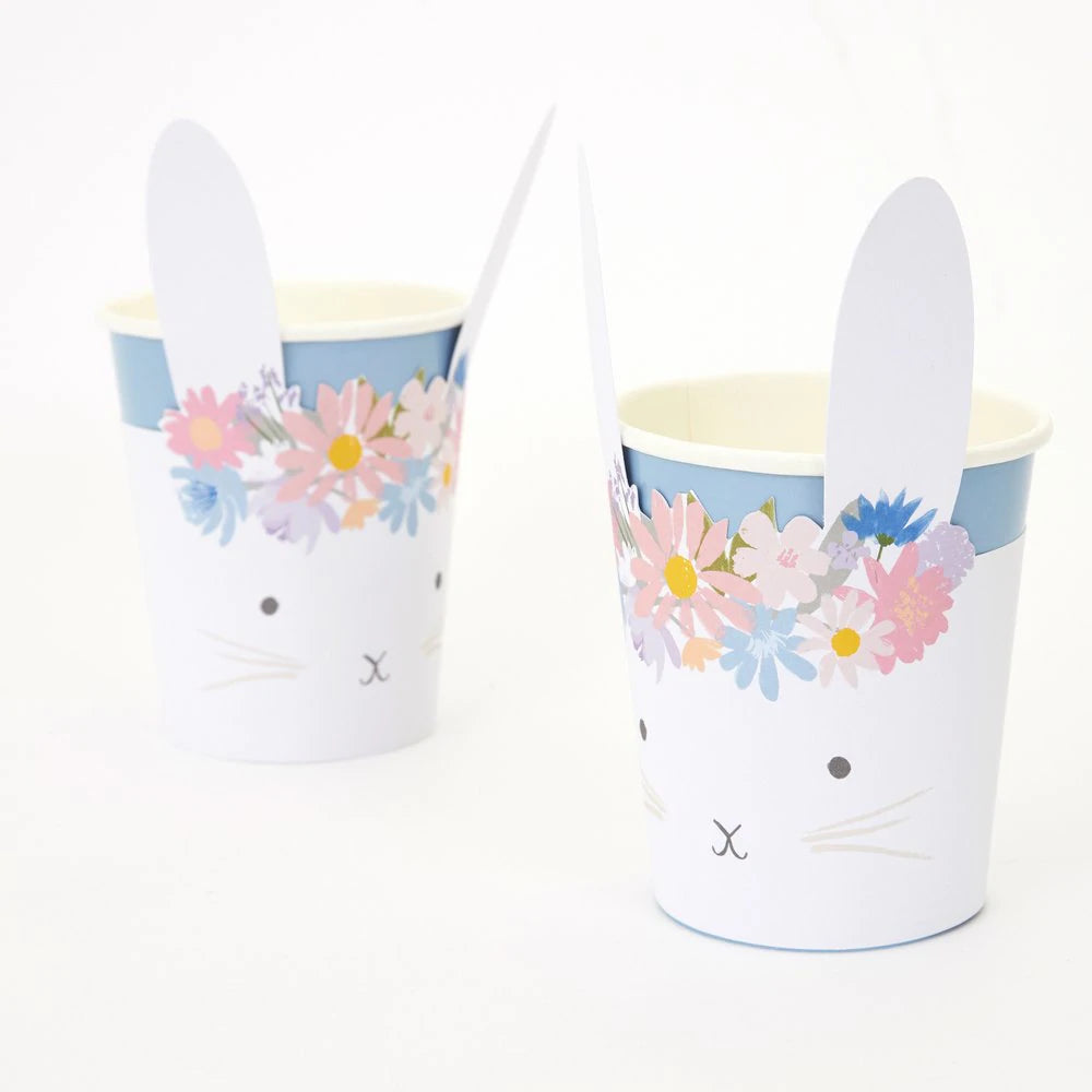 Spring Floral Bunny Cups (set of 8)