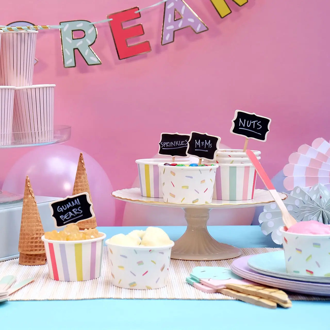 Stripe and Sprinkle Bowls (10 per Pack)