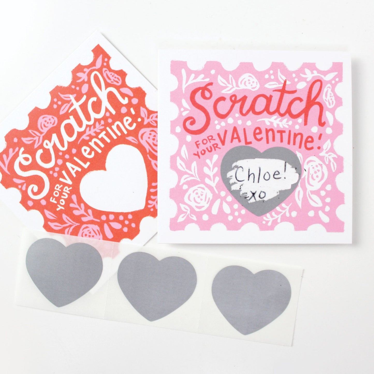 Scratch-off Valentines - Floral 18pk