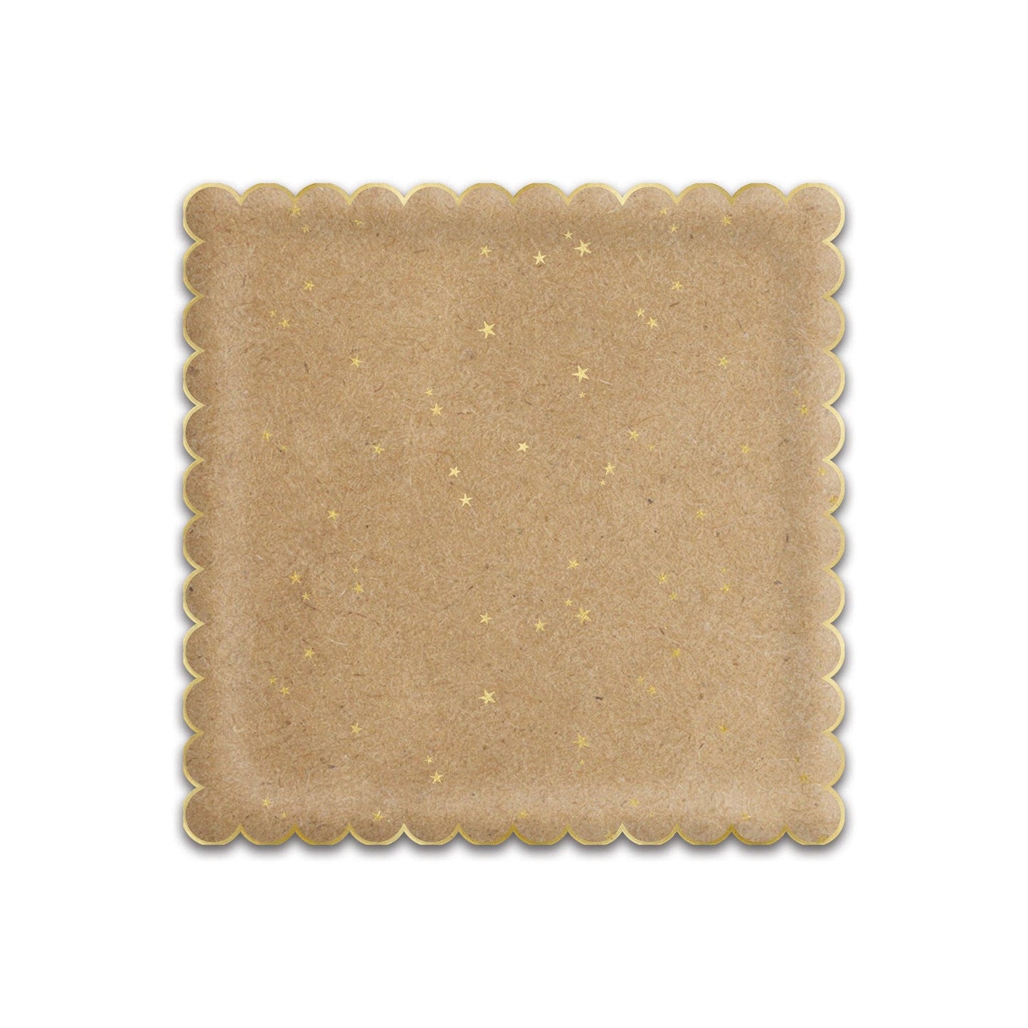 Christmas Memories Kraft With Gold Star Paper Plate