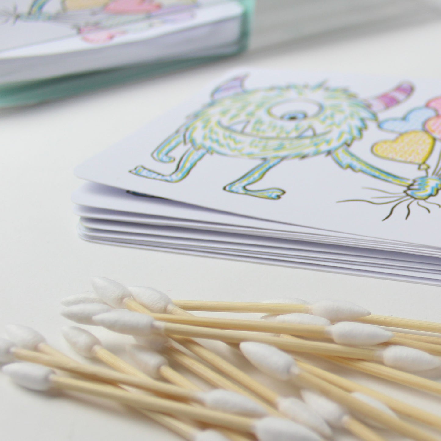 Paint With Water Valentines - Monster