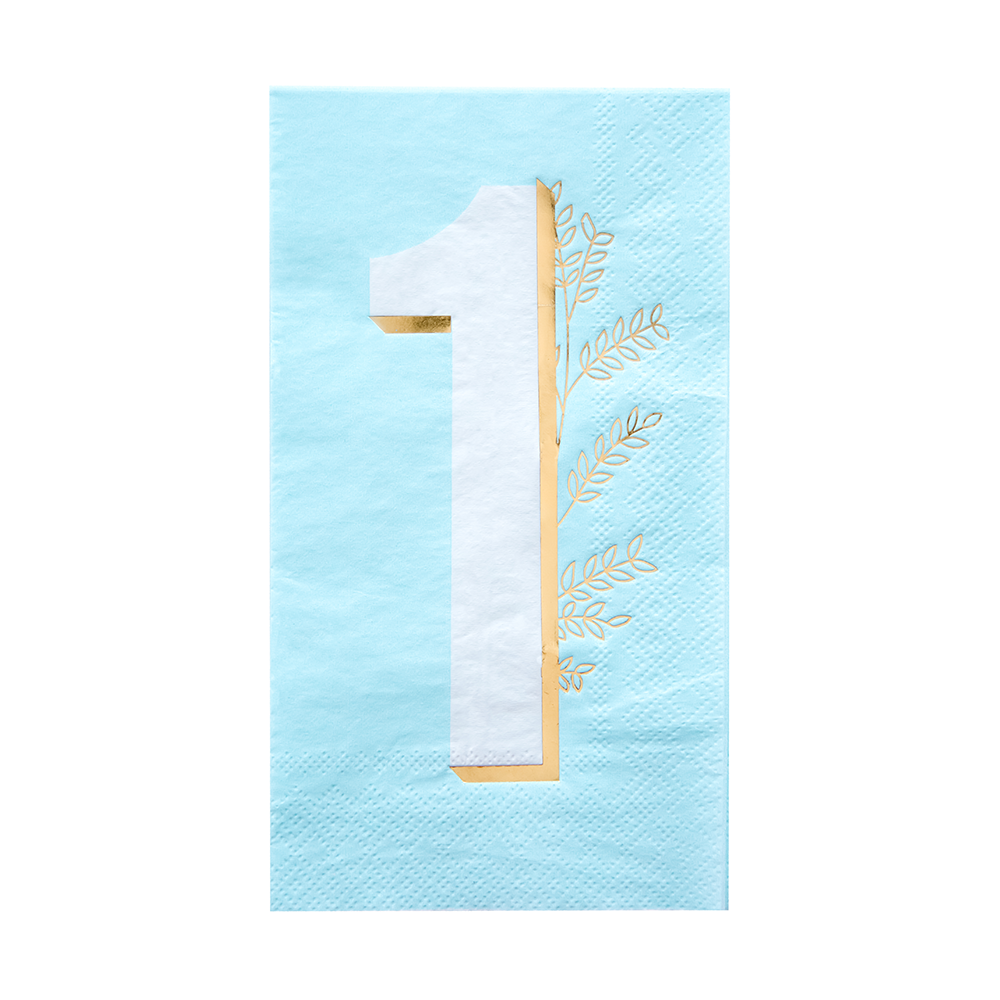 Blue Onederland Napkins