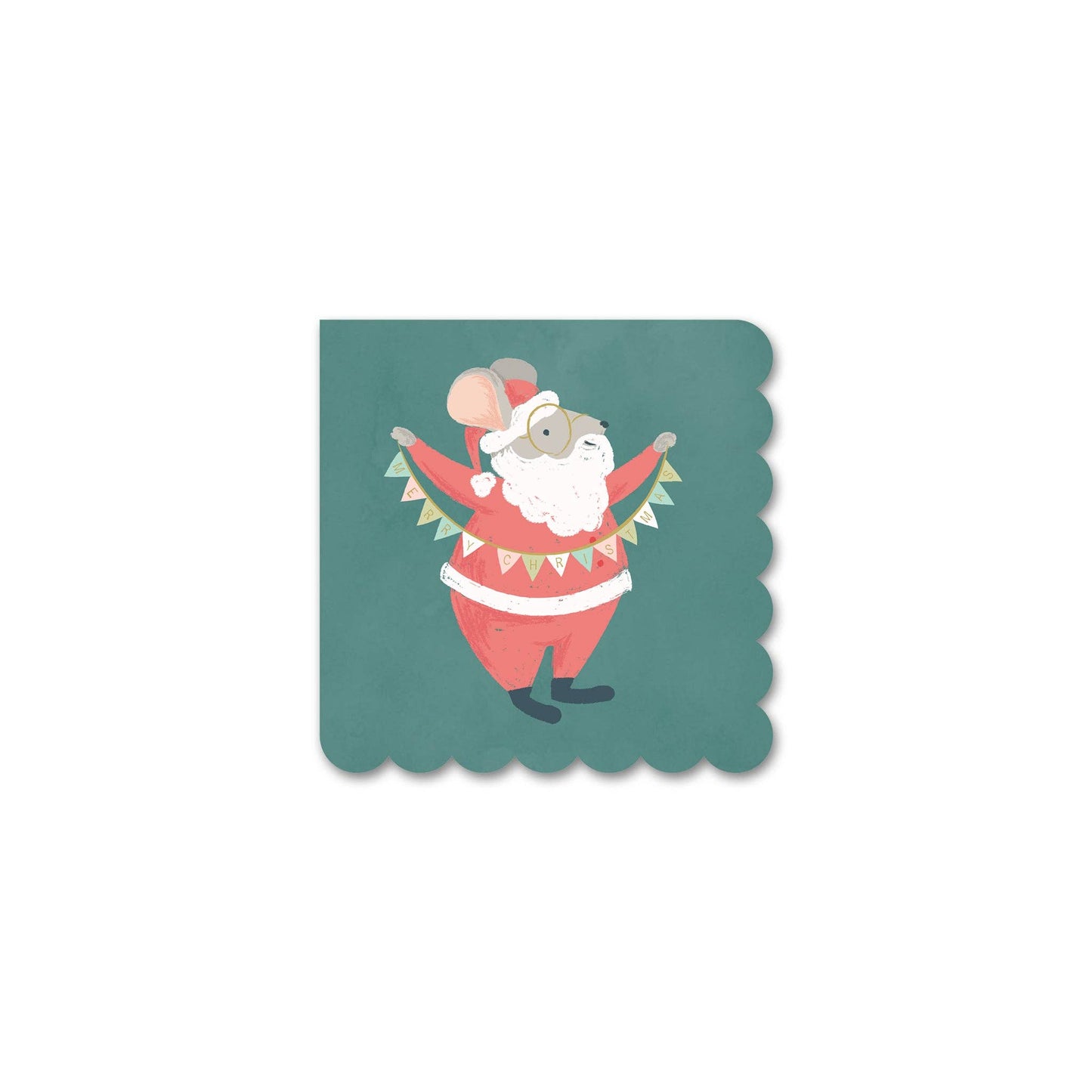 All Through The House Scallop Cocktail Napkin