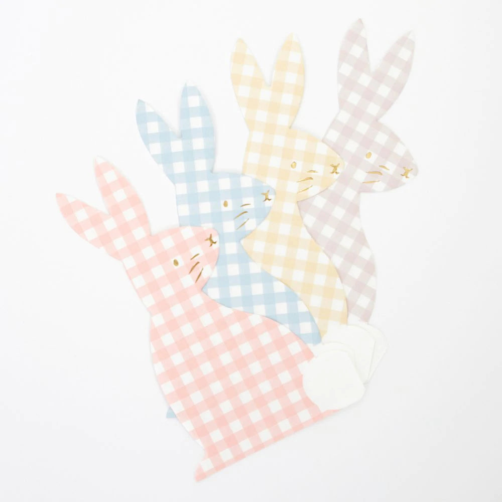 Gingham Bunny Napkins (set of 16)