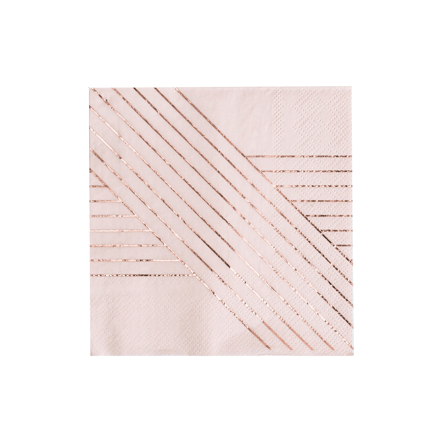 Amethyst - Pale Pink Striped Cocktail Paper Napkins