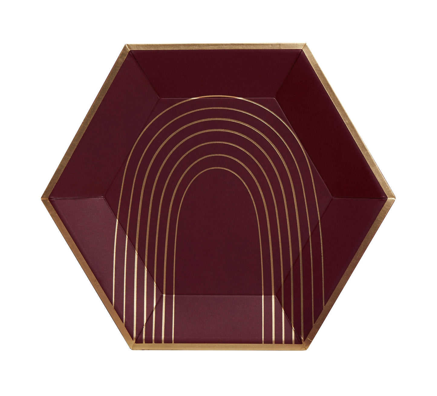 Bordeaux - Maroon Arch Large Paper Plates