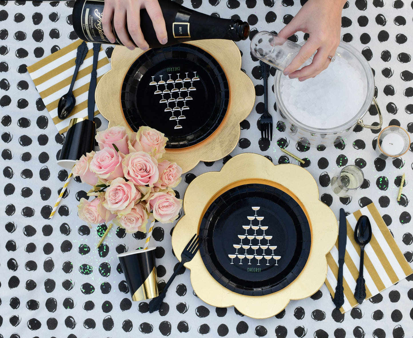Champagne Tower Party Plates