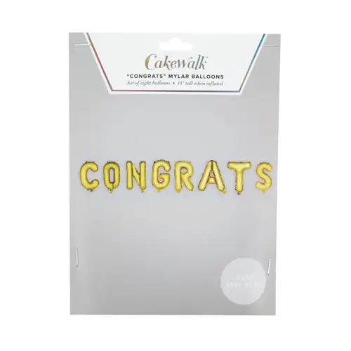 Gold CONGRATS Mylar Balloon