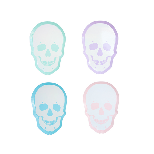 Pastel Skeleton Dessert Plates