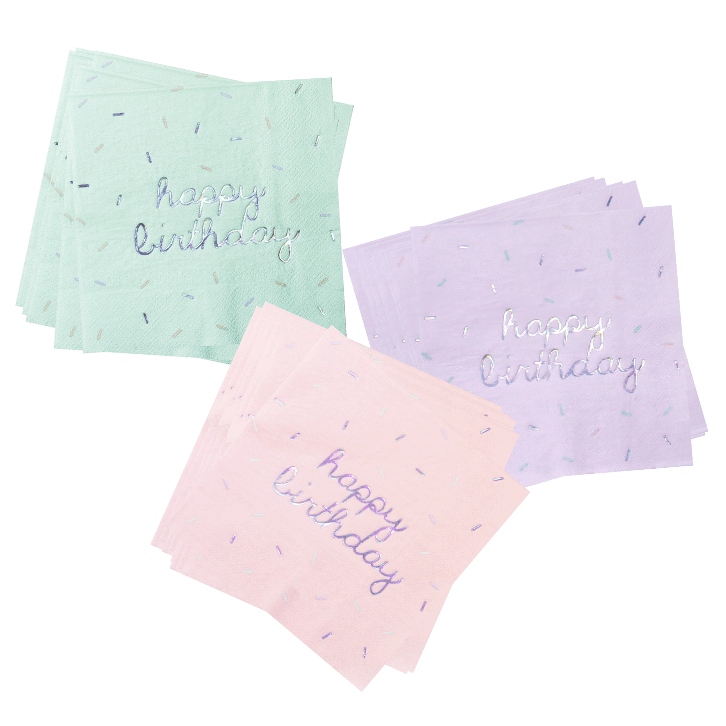 Sprinkles - Pastel Happy Birthday Lunch Napkins