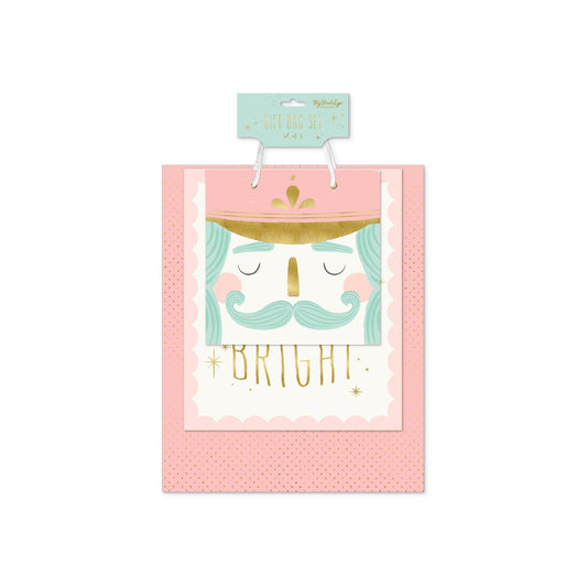 Pink Nutcracker Gift Bag Set of 3