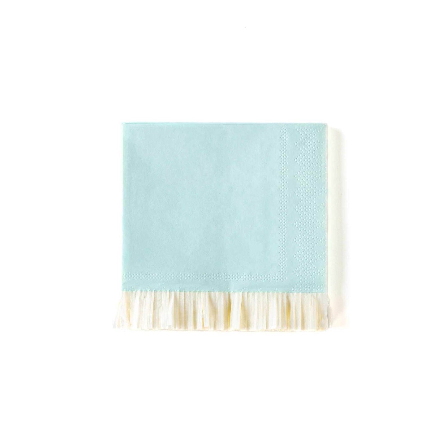 Baby Blue Fringe Cocktail Napkins