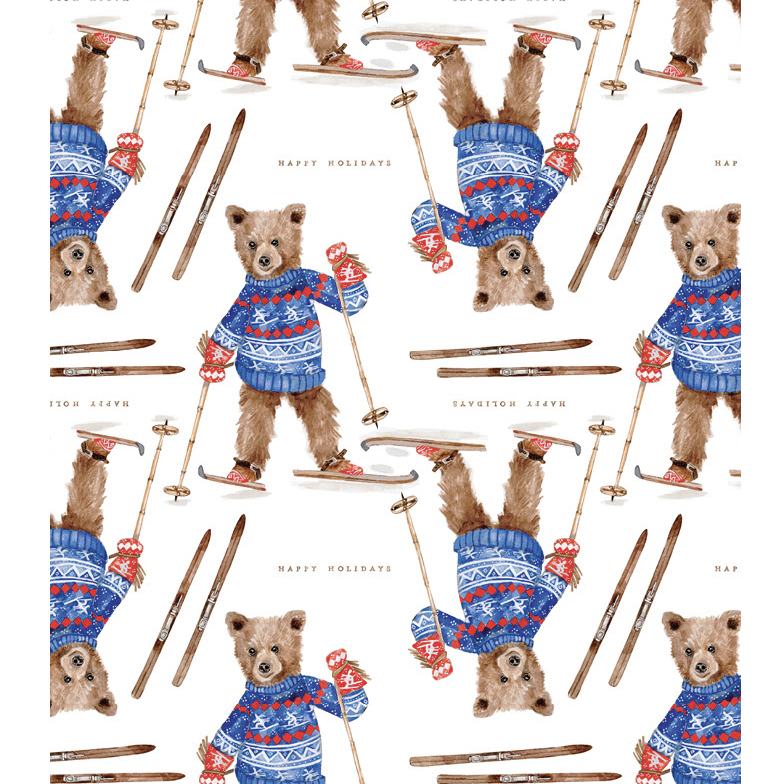 Ski Bear Gift Wrap Roll