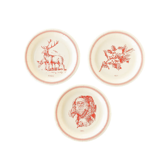 Believe Red Vignette Plate Set