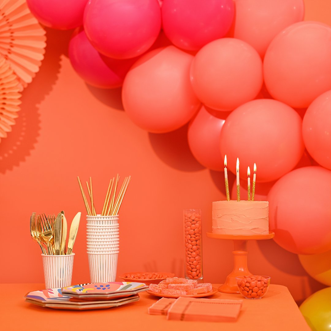 Tropical Coral Brushstroke Napkins