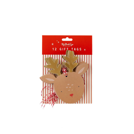Dear Rudolph Reindeer Oversized Gift Tags