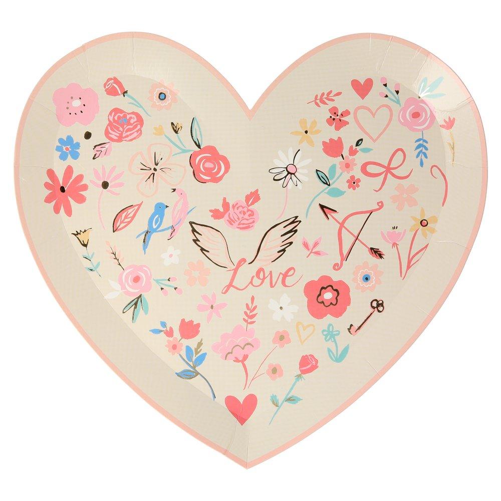 Valentine Heart Die Cut Plates (set of 8)