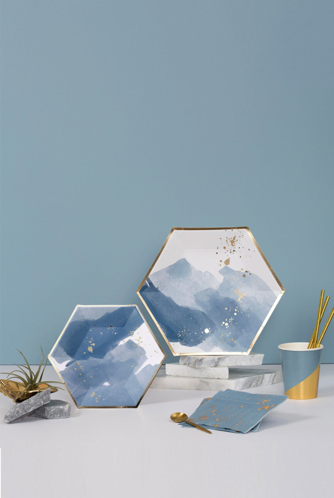 Blue Watercolor Small Plates