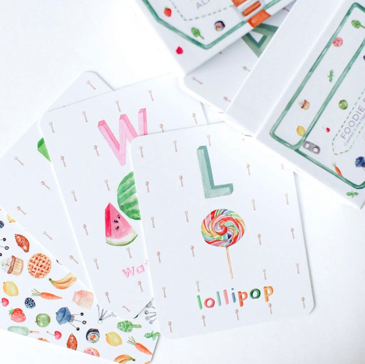 Foodie Themed ABC Flashcards - Packadoo