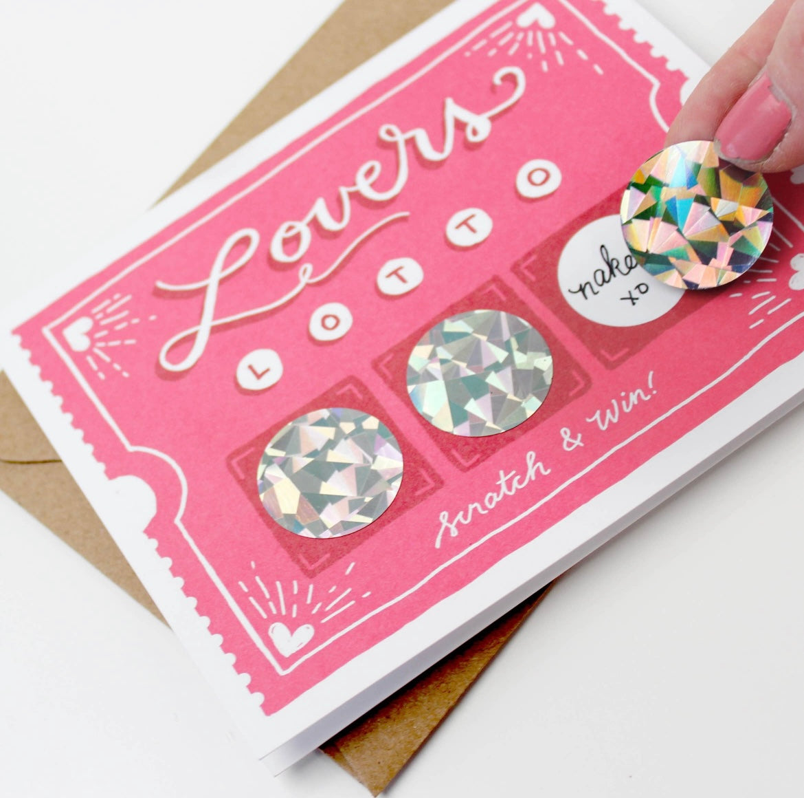 Lover's Lotto Scratch-off Card