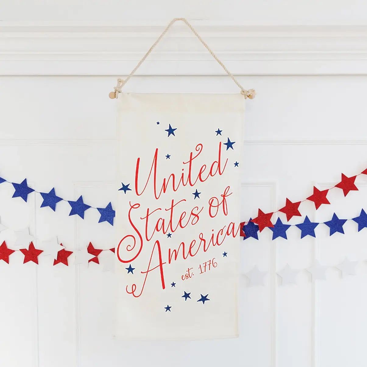 Canvas Hanging Door Flag 1776