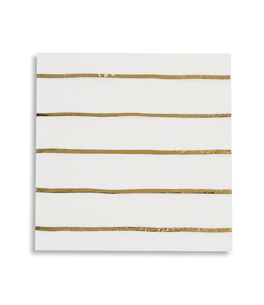 Gold Frenchie Striped Petite Napkins