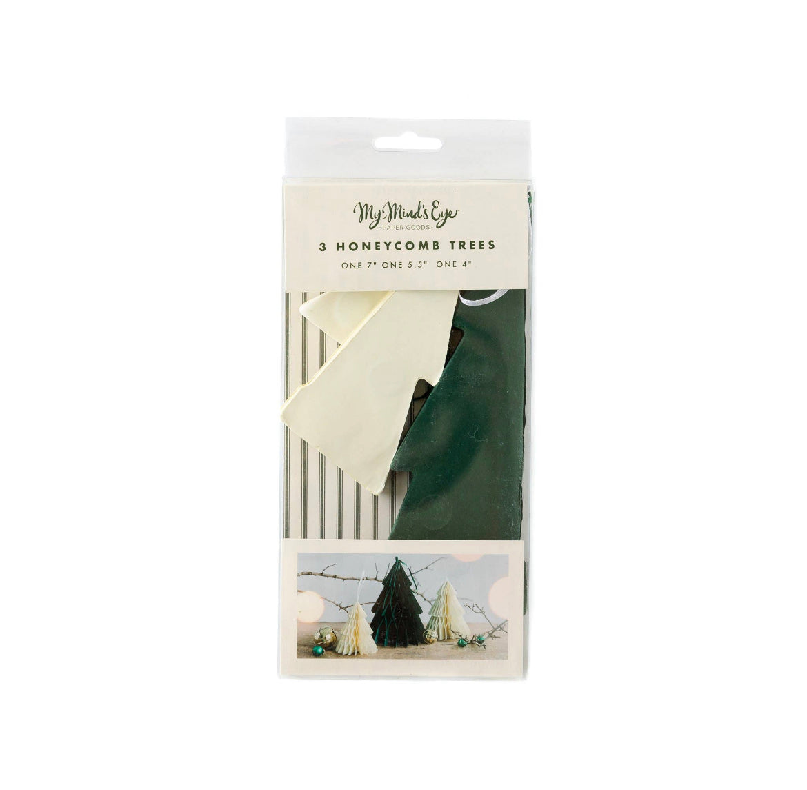 Botanical 3D Green/Cream Trees