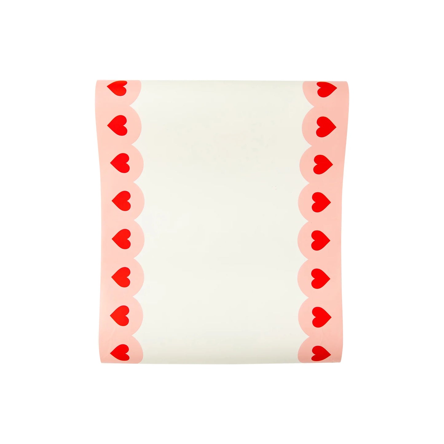 Pink Heart Border Paper Table Runner