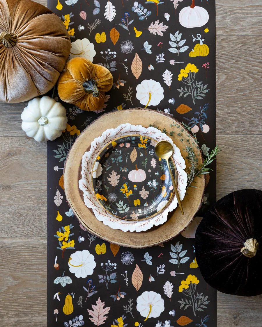 Harvest Leaves Wreath Shaped Plate
