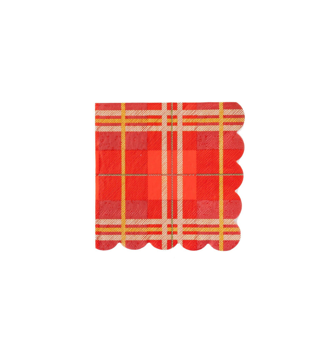 Believe Plaid Cocktail Napkin