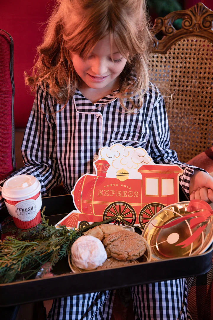 North Pole Express Train Shaped Plate
