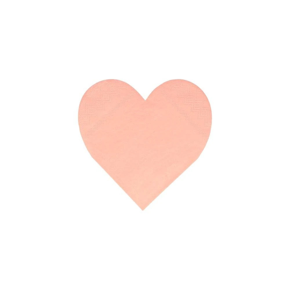 Pink Tone Small Heart Napkins (set of 20)
