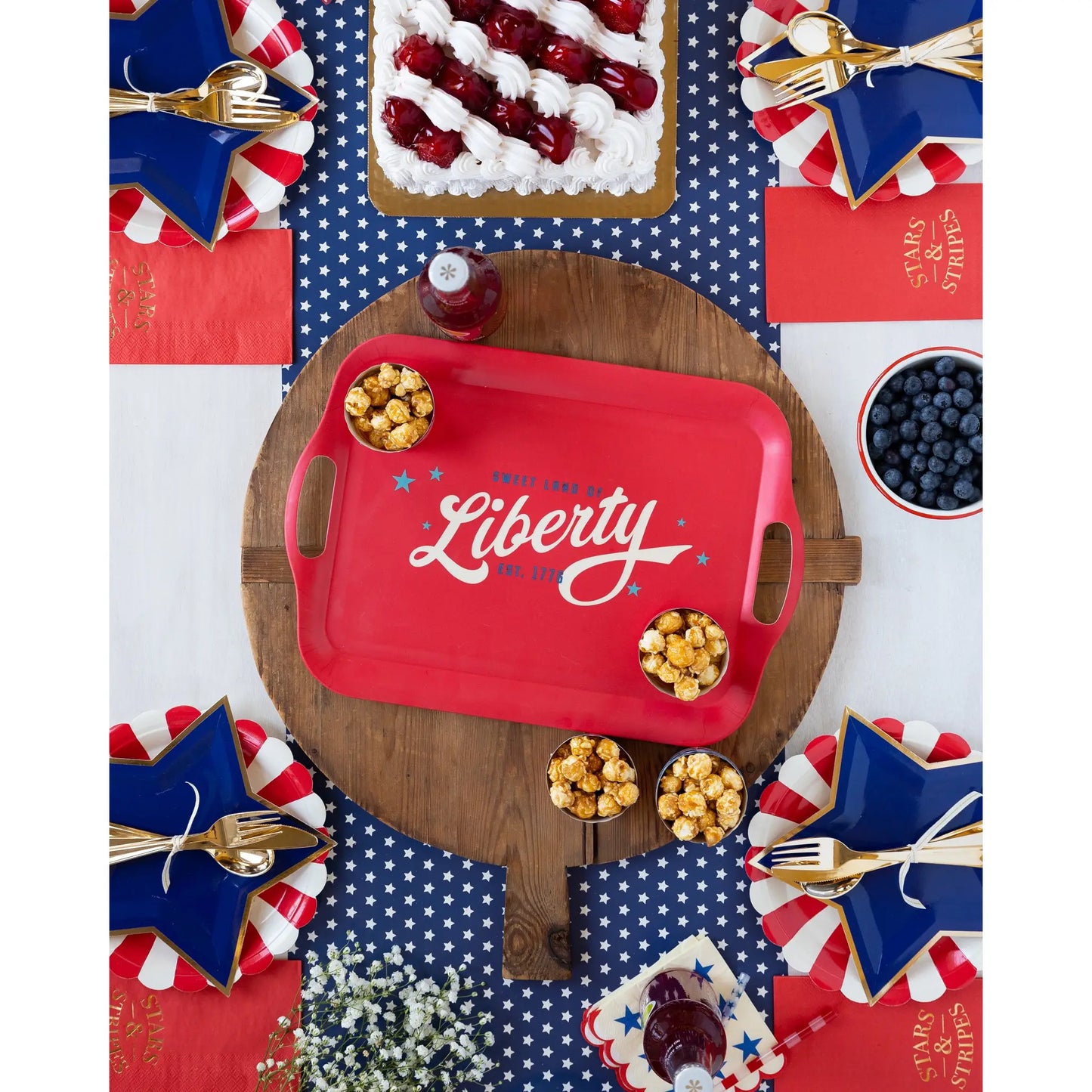 Sweet Land of Liberty Bamboo Tray